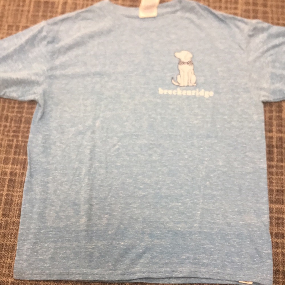 Kids small blue Breckinridge short sleeve tshirt with cute dog pic on the front - Picture 2 of 4